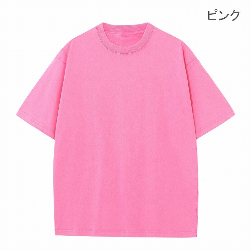 【OEM生産専用】ビンテージ風 半袖Tシャツ 男女兼用トップス ★全10色【片面のみ印刷込みの価格】