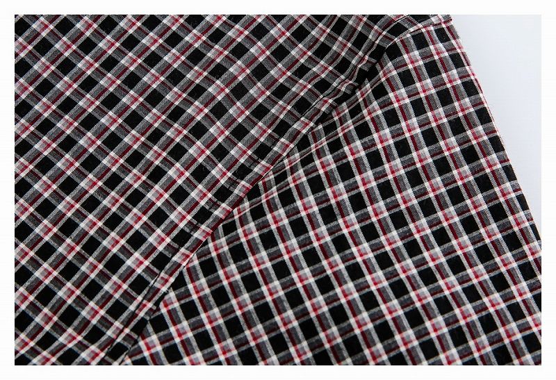 メンズ チェック柄 長袖 シャツ 男女兼用 ストリート系 トップス  春秋 2026新作★