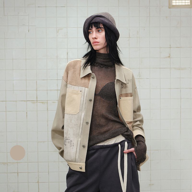 メンズ ビンテージ風 ジャケット 男女兼用 ストリート系 防寒アウター 春秋 2026新作★