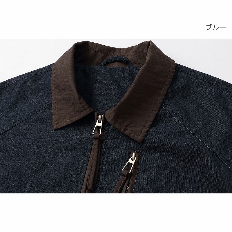 メンズ ワーク風 デニム ジャケット 男女兼用 ストリート系 アウター  春秋 2026新作★