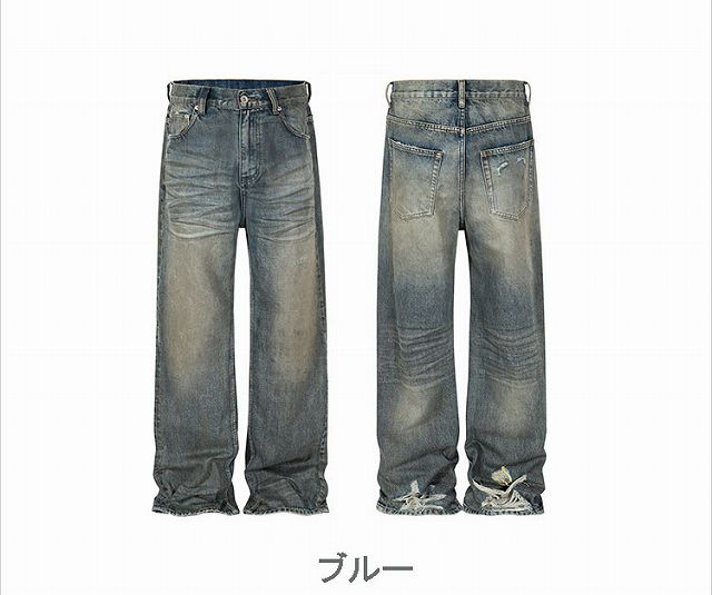 DARKFOG ストリート ダメージ デニム ロングパンツ 送料関税込み cjfj40619.jpg