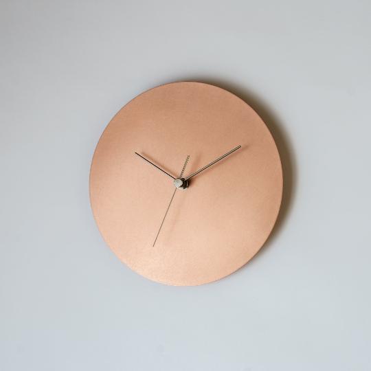 壁掛け時計－タイプ1 銅 minimal wall clock <DISK-type2> / copper