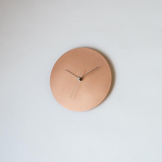 壁掛け時計－タイプ1 銅 minimal wall clock <DISK-type2> / copper