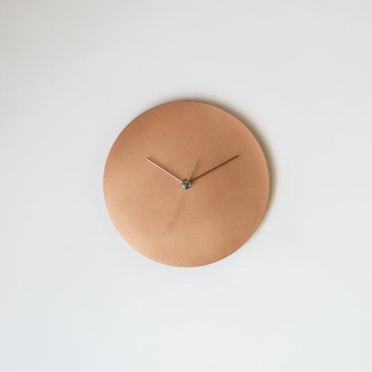 壁掛け時計－タイプ1 銅 minimal wall clock <DISK-type2> / copper