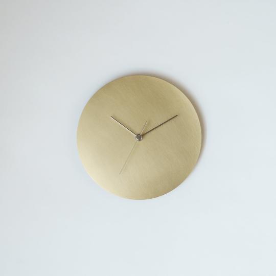 壁掛け時計－タイプ1 真鍮 minimal wall clock <DISK-type2> / brass