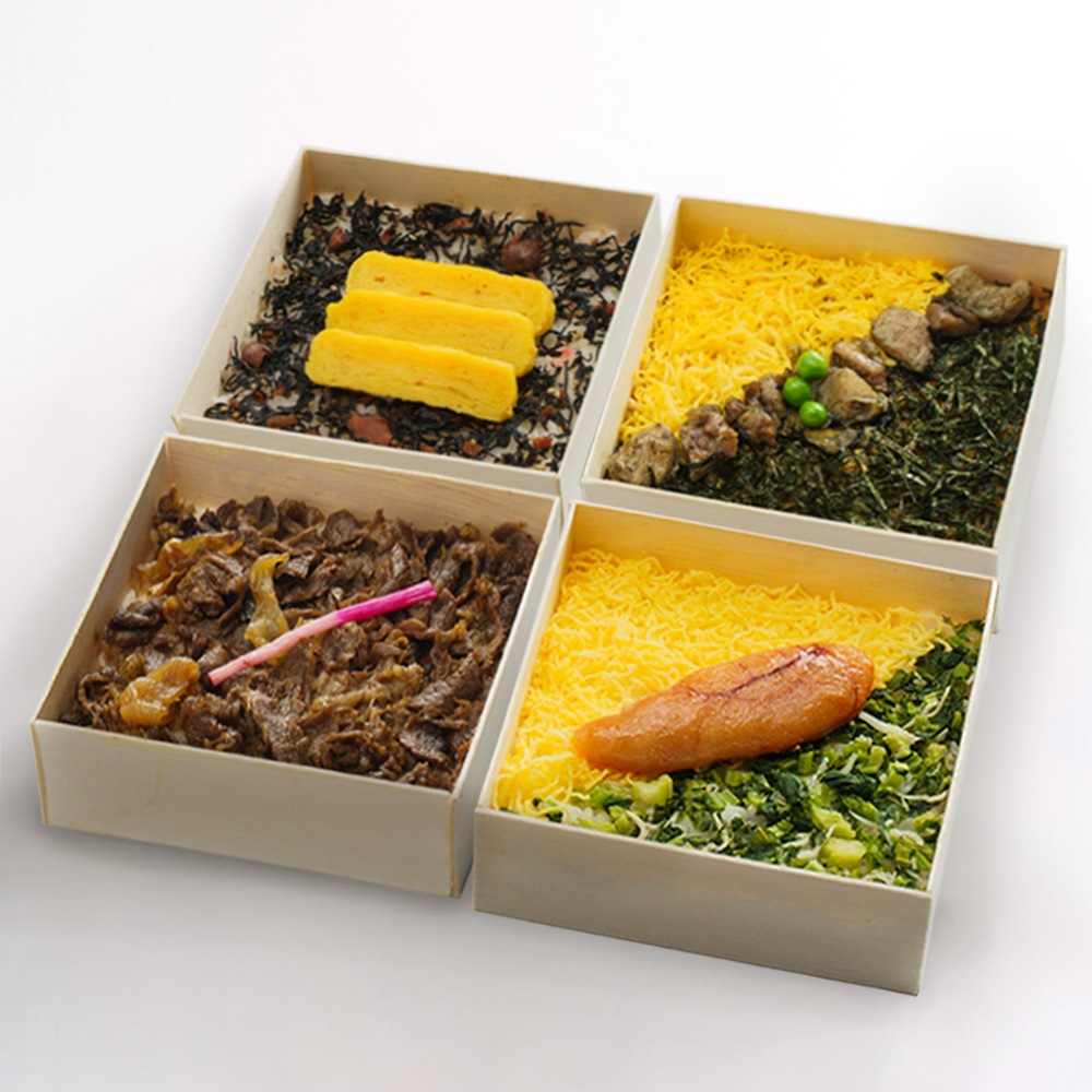 九州一周グルメ小箱詰め合わせ（炙りかしわ飯･和牛丼･梅の実ひじき飯･阿蘇高菜明太子飯）