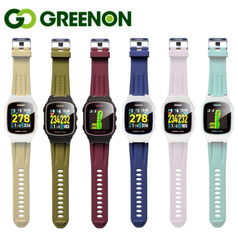 �ڿ����ʡ۸��ꥫ�顼 THE GOLF WATCH NORM II PLUS ���꡼�󥪥� ��������ե����å� �Υ��2�ץ饹 GPS�ʥ� ��Υ¬��� �֥�å��ߥ⥹���꡼��