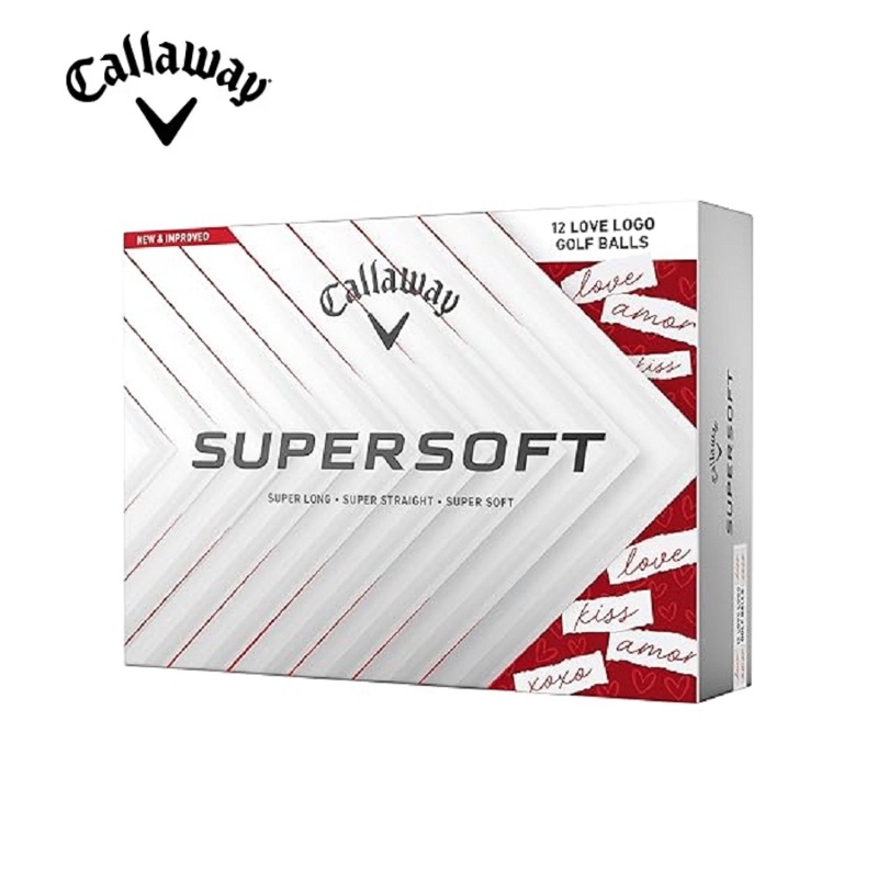 �ڿ��̸���ۥ����������(Callaway) ����եܡ��� SUPERSOFT 25 1������(12������) 2�ԡ�����¤ �ۥ磻�� LOVE LOGO