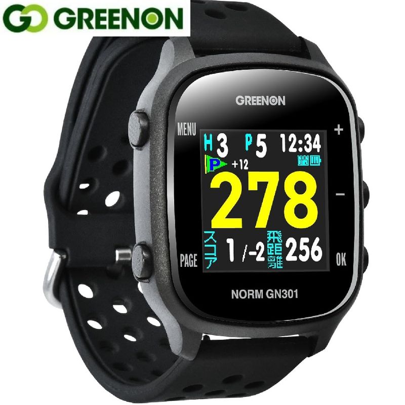 ��GreenOn�ۥ��꡼�󥪥� ��������ե����å� �Υ�୶ �ץ饹 ���ߤ��Ӥ�L��S�б� ���顼�վ� THE GOLF WATCH NORM �� Plus/�Υ�� GN301 ���꡼�󥢥󥸥�졼�����ɽ�� (����ǥ��NORM GN301��