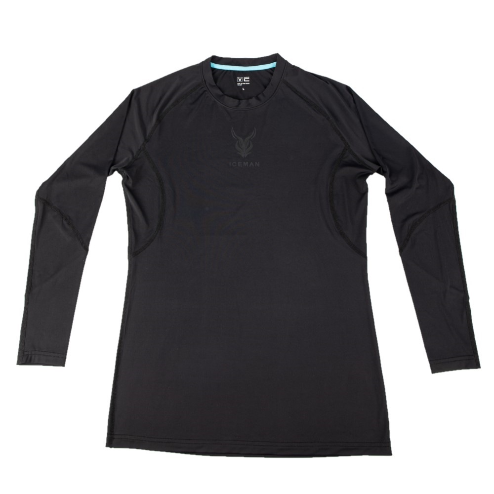 ブラック&ホワイトコンプレッションウェア L 2025 アイスマン クールバディ コンプレッション インナーウェア