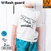子供水着 半袖 ラッシュガード キッズ 男の子 ダイナソー UV加工 UPF50＋ ( 90-130cm ) キッズ スイムウェア UVカット 恐竜 ベビー プール 海水浴 レジャー 夏 90cm 95cm 100cm 110cm 120cm 130cm 