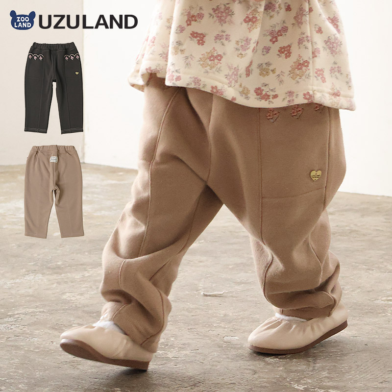 花刺繍ポケットロングパンツ【Uzulandウズランド】