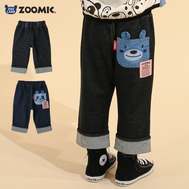 ストライプ折り返し7分丈パンツ【ZOOMICズーミック】