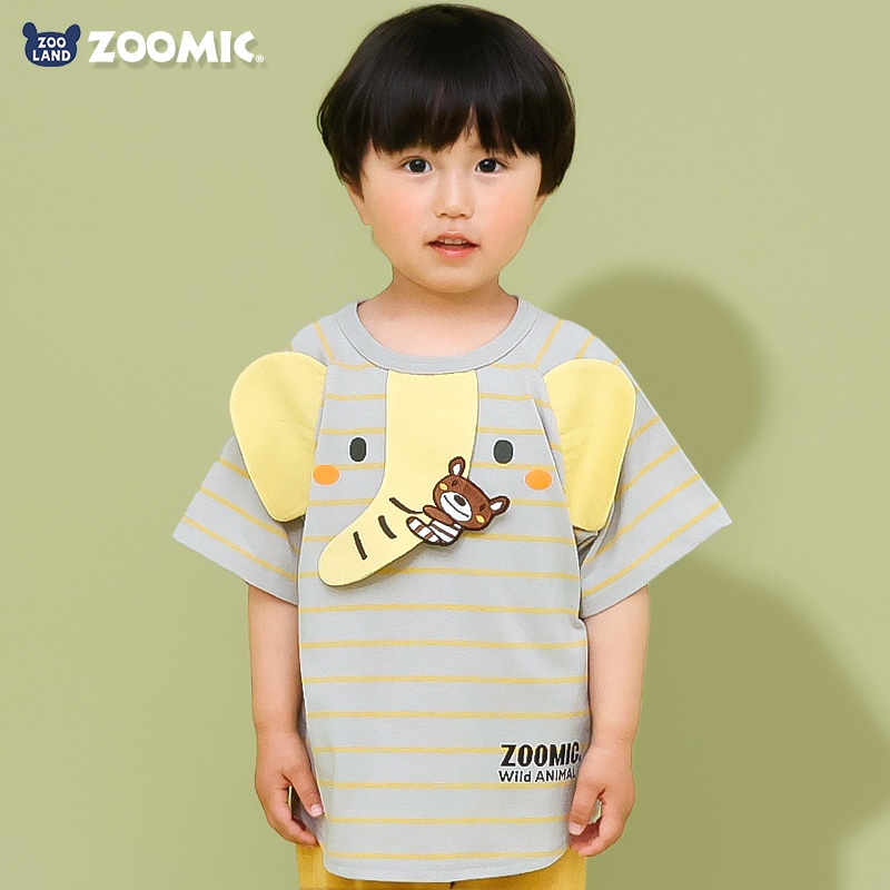 ゾウさんモチーフTシャツ【ZOOMICズーミック】