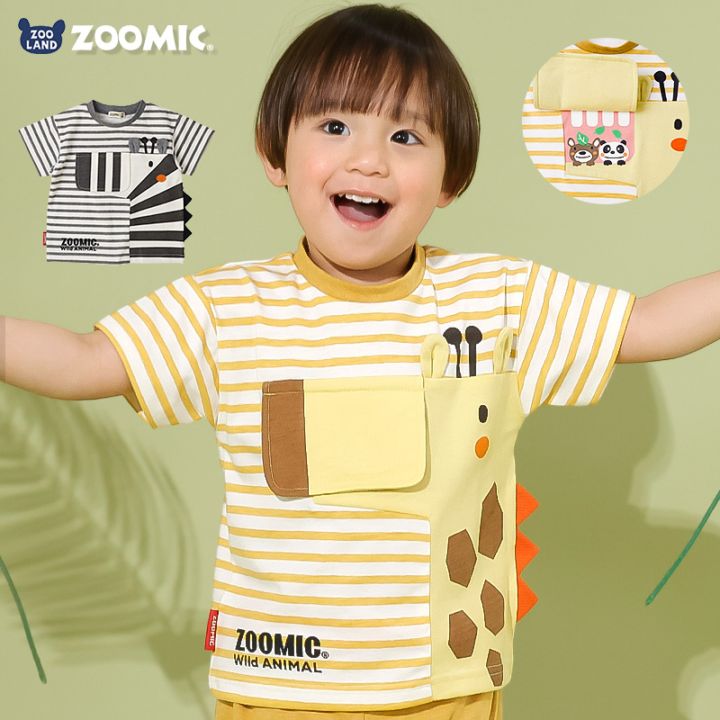 キリンさん/シマウマさんモチーフTシャツ【ZOOMICズーミック】