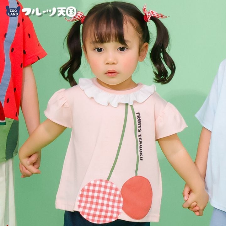 さくらんぼフリル衿トップス【フルーツ天国】