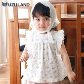 サイドフリルレース花柄トップス【Uzulandウズランド】