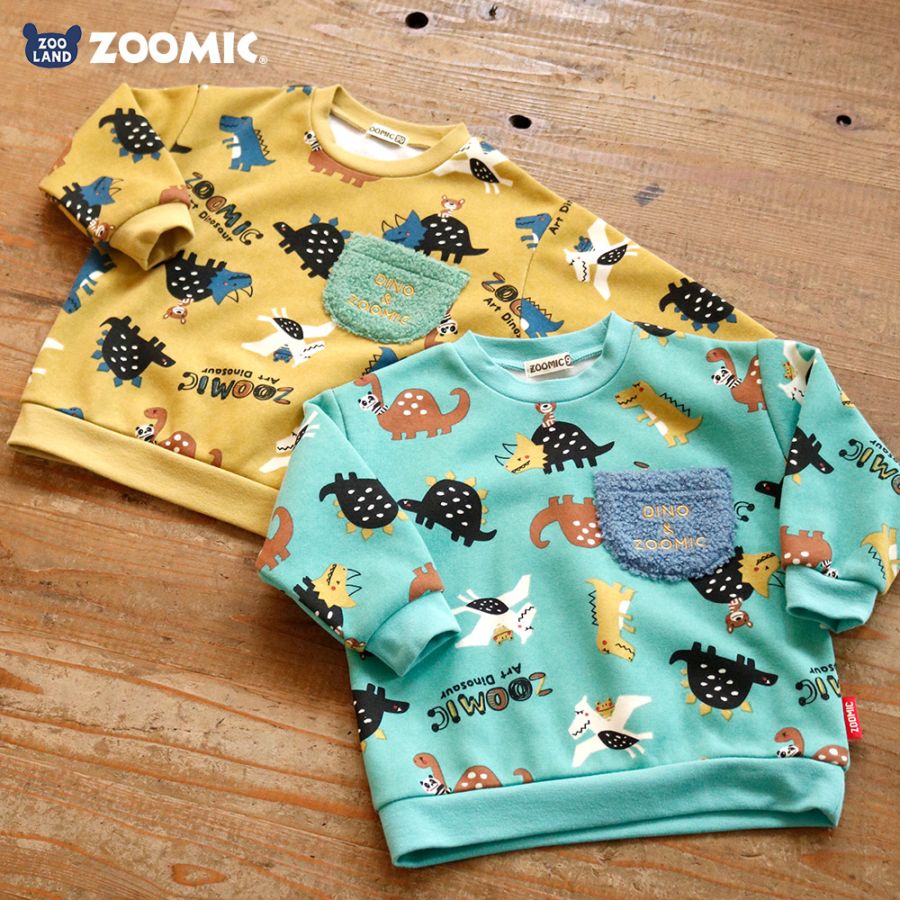 ダイナソー総柄裏起毛トレーナー【ZOOMICズーミック】 ZOOLAND 子供服