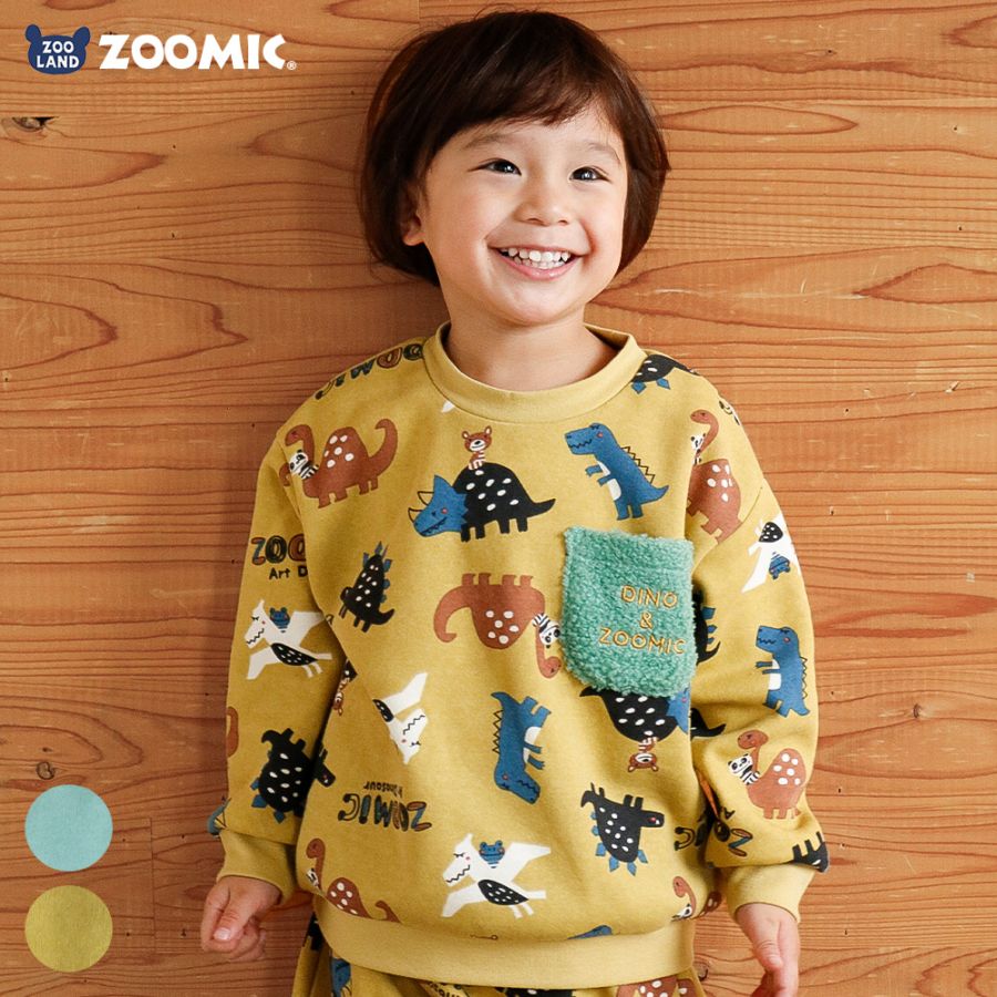 ダイナソー総柄裏起毛トレーナー【ZOOMICズーミック】 ZOOLAND 子供服