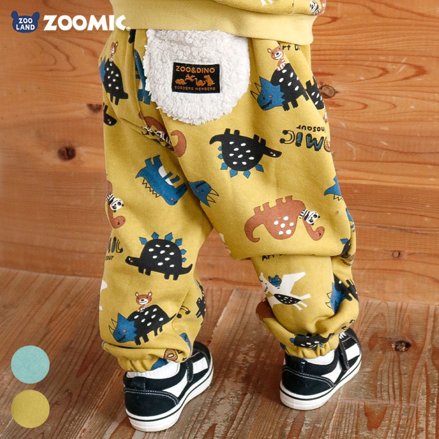 ダイナソープリント裏起毛パンツ【ZOOMICズーミック】