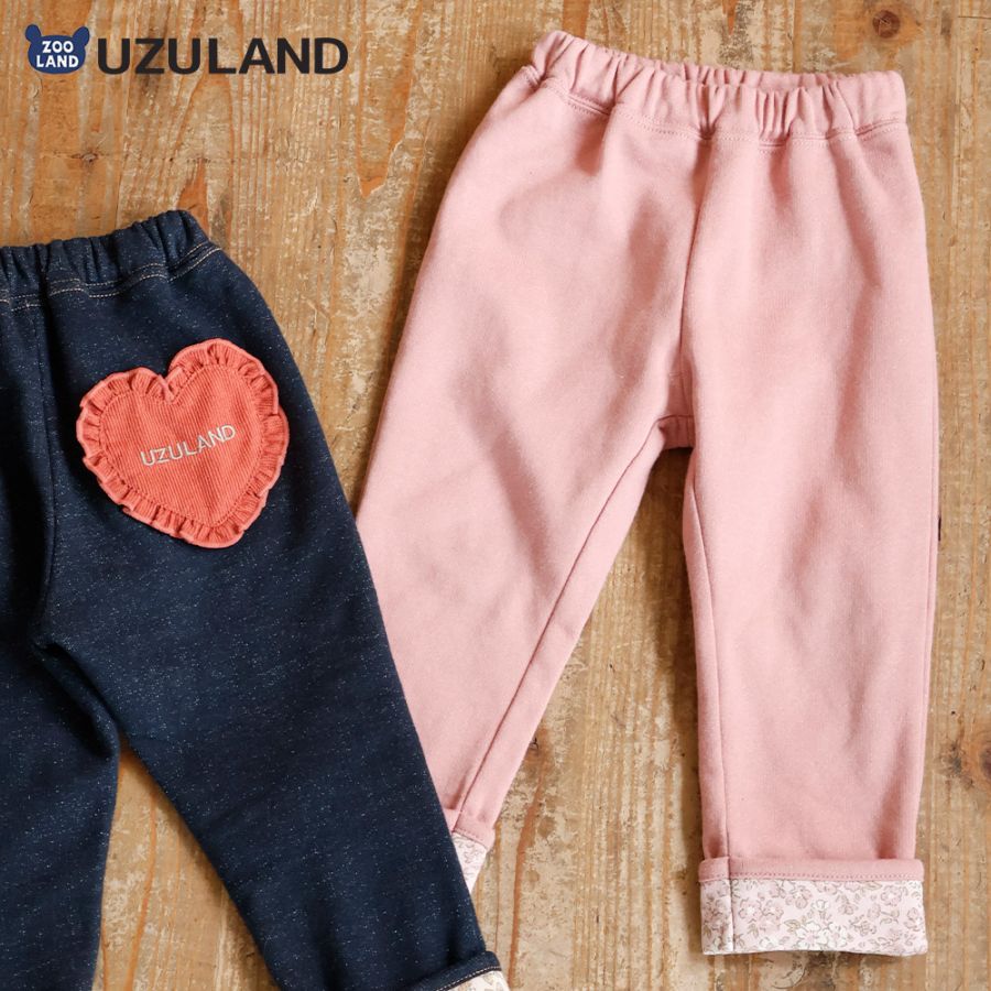 花柄折り返し×ハートポケットパンツ【Uzulandウズランド】