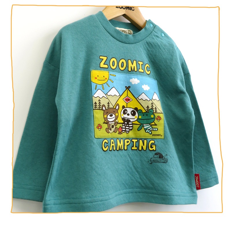 子供服 ロンT トップス ズーミック ロンT アップリケ プリント 長袖 T
