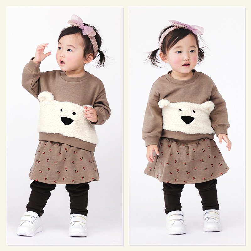 キッズ 裏起毛 スカッツ 女の子 ( 80-130cm) 【 GrinLab グリンラボ