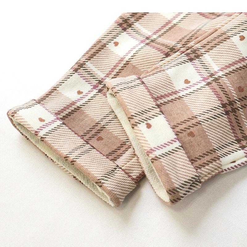 ガールズ ロングパンツ チェック 総柄 ミニ裏毛 ガールズ 女の子 キッズ ベビー ( 80-130cm )【 UZULAND ウズランド 】 ガーリー カジュアル 10分丈 スウェットパンツ ポケット付き くすみカラー ハート ピンク アイボリー 秋物 80cm 90cm 95cm 100cm 110cm 120cm 130cm