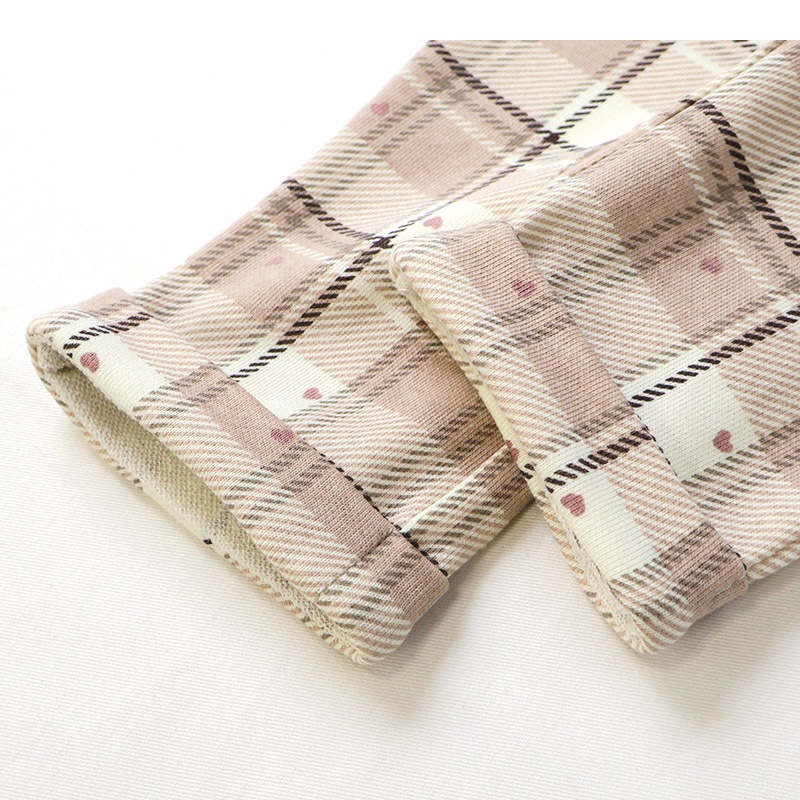 ガールズ ロングパンツ チェック 総柄 ミニ裏毛 ガールズ 女の子 キッズ ベビー ( 80-130cm )【 UZULAND ウズランド 】 ガーリー カジュアル 10分丈 スウェットパンツ ポケット付き くすみカラー ハート ピンク アイボリー 秋物 80cm 90cm 95cm 100cm 110cm 120cm 130cm