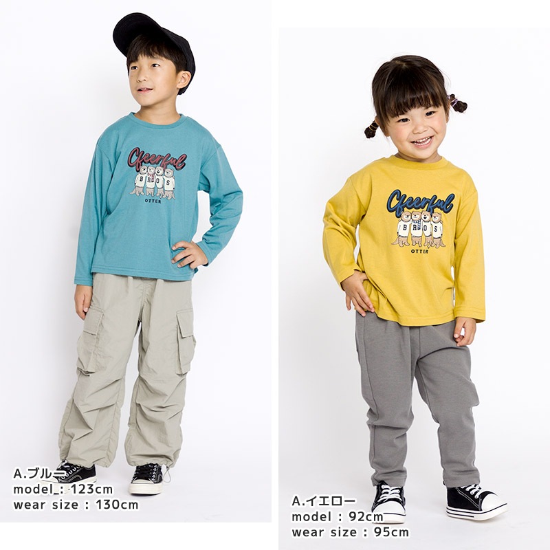 キッズ プリント ロンT 長袖 Tシャツ アップリケ 男の子 女の子 【 GrinLab グリンラボ 】 インナー カットソー ベビー ユニコーン アイスクリーム ダイナソー 恐竜アニマル 動物 くま クマ ユニコーン 苺 いちご イチゴ 消防車 働く車 くるま 80 90 95 100 110 120 130