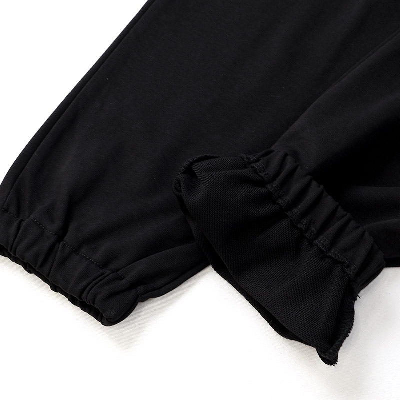 ジョガーパンツ カーゴパンツ 子供服 男の子 女の子 小学生 中学生 ファッション キッズ ジュニア パンツ 長ズボン ロングパンツ ポケット付き 裾リブ 異素材 切替 ストリート スケート 大人っぽい ダンス スポーツ ブラック 杢グレー 130 140 150 160 秋服