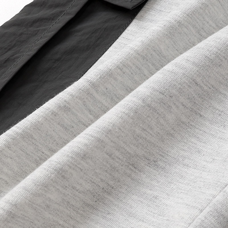 ジョガーパンツ カーゴパンツ 子供服 男の子 女の子 小学生 中学生 ファッション キッズ ジュニア パンツ 長ズボン ロングパンツ ポケット付き 裾リブ 異素材 切替 ストリート スケート 大人っぽい ダンス スポーツ ブラック 杢グレー 130 140 150 160 秋服