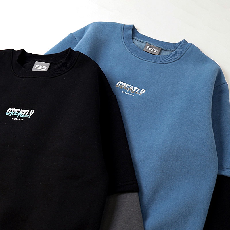 トレーナー スウェット 裏起毛 起毛あり 子供服 男の子 小学生 中学生 ファッション キッズ ジュニア トップス 長袖 レイヤード風 フェイクレイヤード プリント 女の子 カットソー ストリート スケート スケーター 大人っぽい ダンス スポーツ 130 140 150 160 冬服