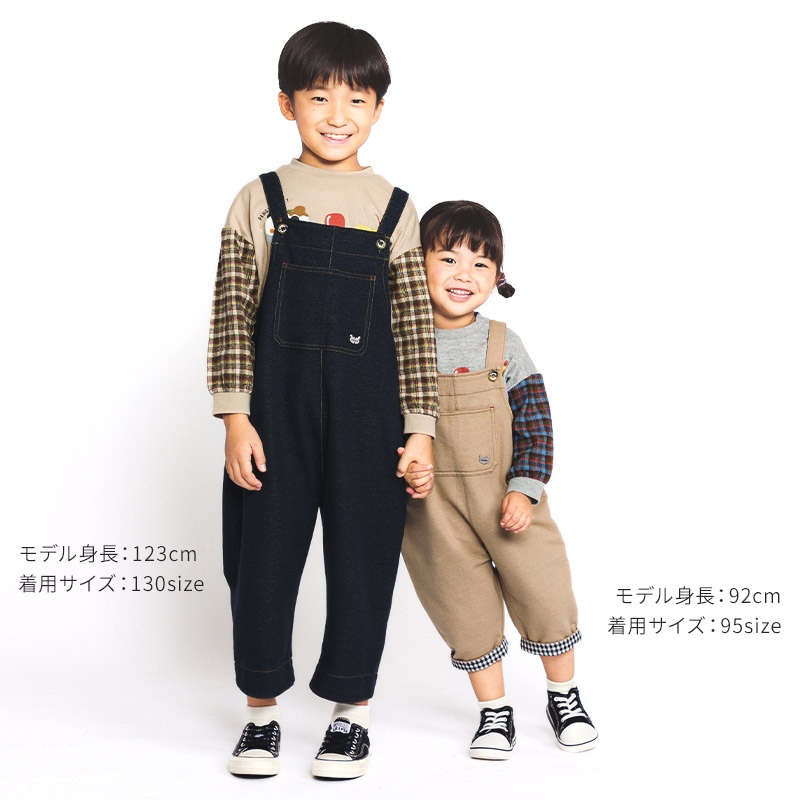 キッズオーバーオール 80cm 着画あり サロペット キッズ デニム スカート オーバーオール 80 90 100