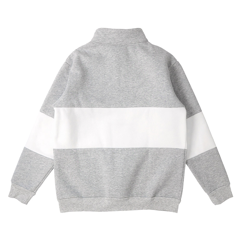 トレーナー スウェット ハーフジップ 刺繍 切替 裏起毛 起毛あり 子供服 男の子 小学生 中学生 ファッション キッズ ジュニア トップス 長袖 プルオーバー 女の子 カットソー ストリート スケート スケーター シンプル 大人っぽい ダンス スポーツ 130 140 150 160 冬服