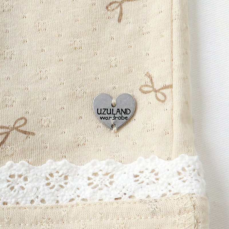 ガールズ ハーフパンツ 5分丈 レース 半ズボン 女の子 ポケット付【UZULAND ウズランド】キッズ ベビー 短パン ジャカード 裾 ウエストゴム デザイン 伸縮 ストレッチ カジュアル ベージュ サックス 可愛い かわいい 80 90 95 100 110 120 130