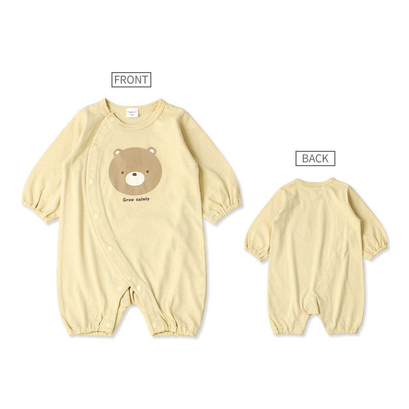 ベビー 新生児 ロンパース 長袖 男の子 女の子 綿100% スムス コットン カバーオール アニマル 動物 くま パンダ コアラ うさぎ ボタン開き 前開き 全開き ( 60-70cm ) 子供服 ベビーウェア 部屋着 赤ちゃん サックス ピンク 60cm 70cm ギフト プレゼント 出産祝い 贈り物