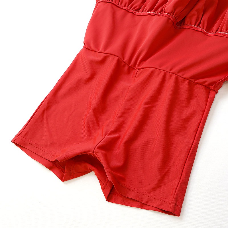 UVカット 小花柄シャーリングセパレート水着｜100-130cm
