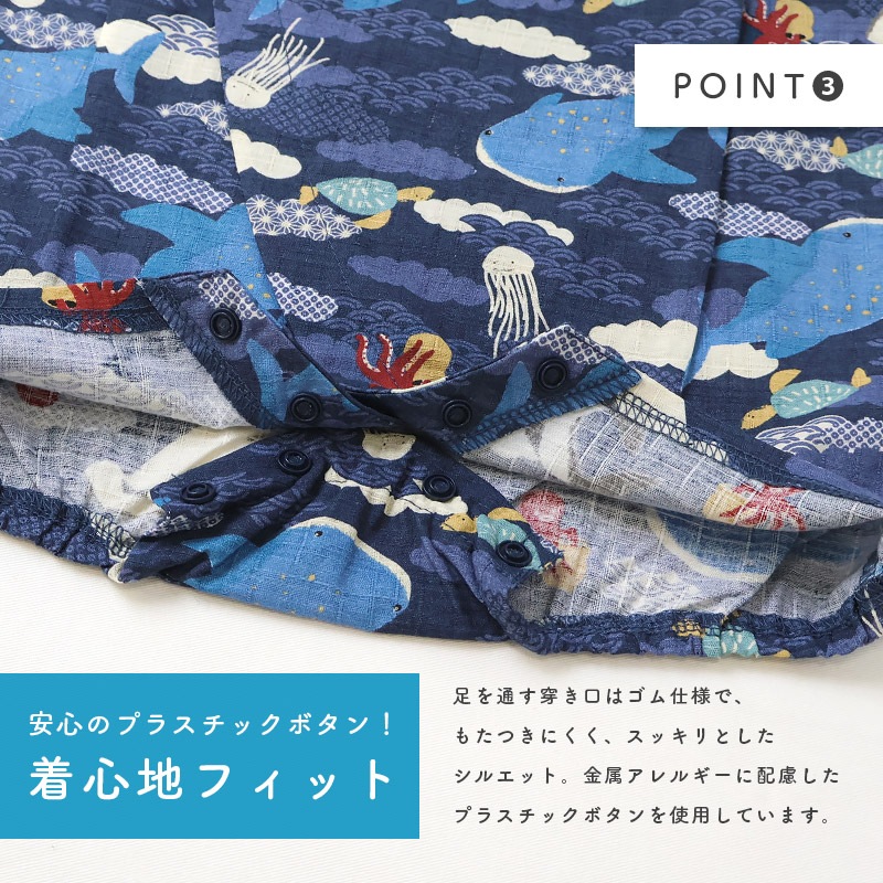 甚平 ロンパース 子供服 男の子 綿100% 甚平グレコ ベビー 赤ちゃん じんべい 和装 浴衣 ゆかた 夏祭り 花火 花火大会 イベント 盆踊り お盆 暑さ対策 涼しい 部屋着 寝間着 総柄プリント 祭り 恐竜 サメ シャーク かわいい 2点セット 70 80 男児 出産祝い ギフト