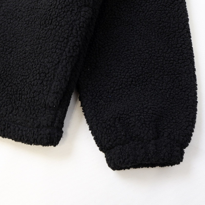 ボアジャケット 裏地付き ナイロン切替 子供服 男の子 小学生 中学生 ファッション キッズ ジュニア 長袖 ブルゾン フルジップ アウター ウインドブレーカー 防寒着 女の子 配色 アウトドア ストリート スケーター スケート 大人っぽい ダンス 130 冬服