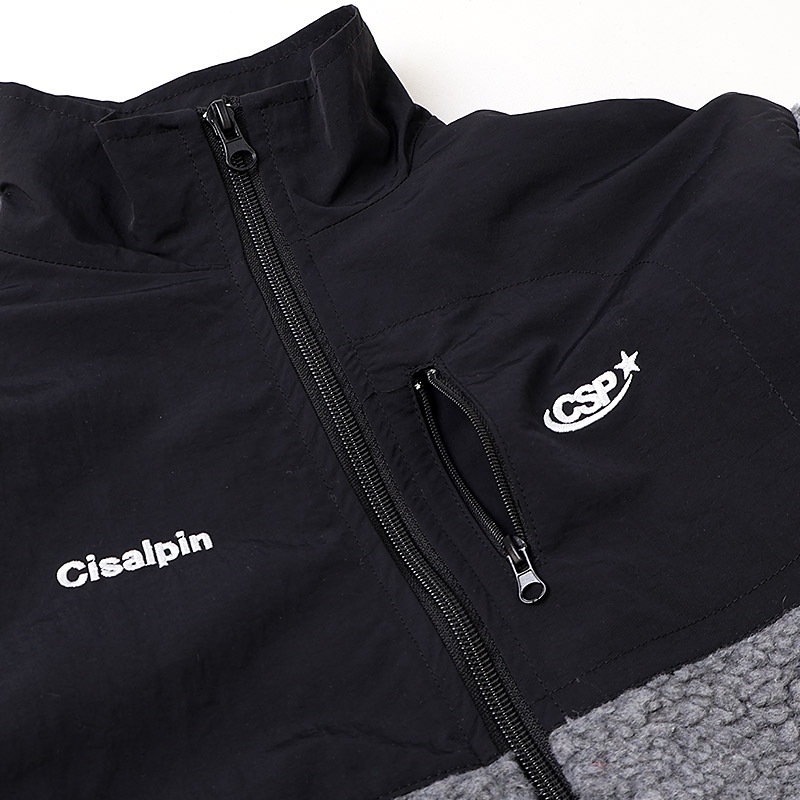 ボアジャケット 裏地付き ナイロン切替 子供服 男の子 小学生 中学生 ファッション キッズ ジュニア 長袖 ブルゾン フルジップ アウター ウインドブレーカー 防寒着 女の子 配色 アウトドア ストリート スケーター スケート 大人っぽい ダンス 130 冬服