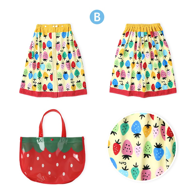 【送料無料】 ラップタオル 60cm プールバッグ 2点セット スイムセット キッズ 女の子 子供 ガールズ 巻きタオル プールタオル 60cm x 120cm スイムバッグ A4サイズ スイミングバッグ ビニールバッグ 水遊び 海 川 夏 温泉 海水浴 アウトドア プール バスタオル スイミング