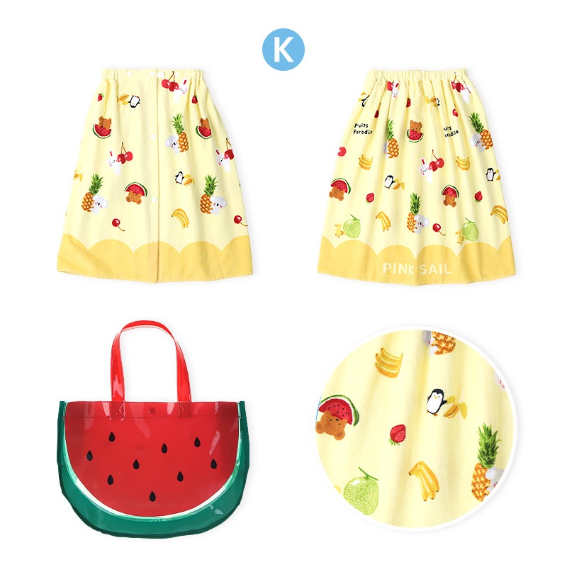 【送料無料】 ラップタオル 60cm プールバッグ 2点セット スイムセット キッズ 女の子 子供 ガールズ 巻きタオル プールタオル 60cm x 120cm スイムバッグ A4サイズ スイミングバッグ ビニールバッグ 水遊び 海 川 夏 温泉 海水浴 アウトドア プール バスタオル スイミング