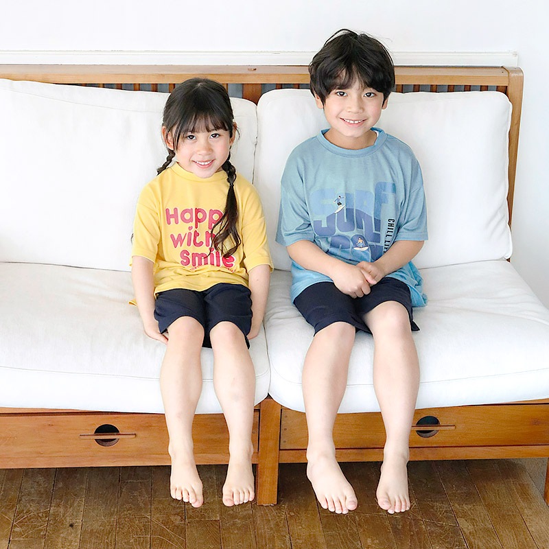 接触冷感 パジャマ Tシャツ＆ハーフパンツ【GrinLab グリンラボ】｜110-160cm