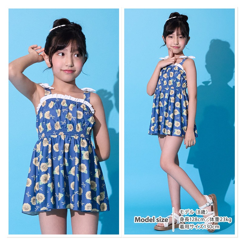 子供 水着 女の子 セパレート水着 2点セット キッズ UV加工 UPF50+ ( 100-130cm ) スイムウェア 子供水着 キッズ水着 フリル リボン レース 花 かわいい プール スイミング スクール 夏 レジャー 100cm 110cm 120cm 130cm 海 海水浴 イチゴ 苺 いちご