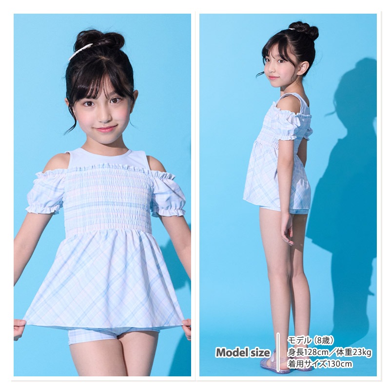 子供 水着 女の子 セパレート水着 2点セット キッズ UV加工 UPF50+ ( 100-130cm ) スイムウェア 子供水着 キッズ水着 フリル リボン レース 花 かわいい プール スイミング スクール 夏 レジャー 100cm 110cm 120cm 130cm 海 海水浴 イチゴ 苺 いちご