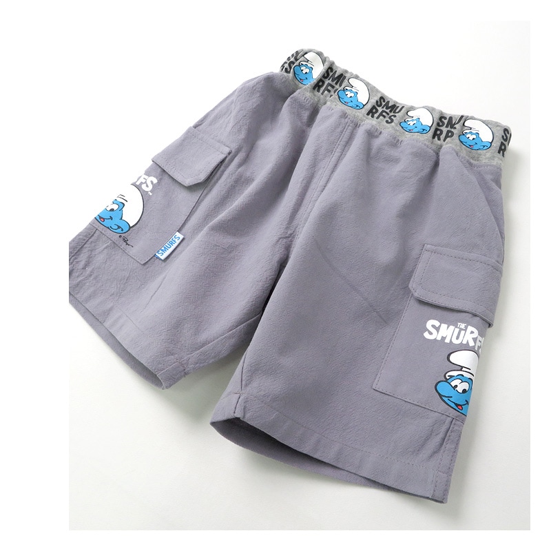 子供服 ボトムス スマーフ 夏 デザイン ハーフパンツ (80-130cm