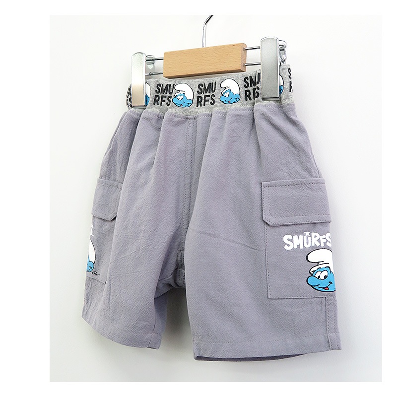 子供服 ボトムス スマーフ 夏 デザイン ハーフパンツ (80-130cm)【SMURFS】 子供服 キッズ ベビー 二次加工 半ズボン ズボン パンツ 夏服 男の子 女の子 おしゃれ アニメ キャラクター 80cm 90cm 95cm 100cm 110cm 120cm 130cmポイント消化
