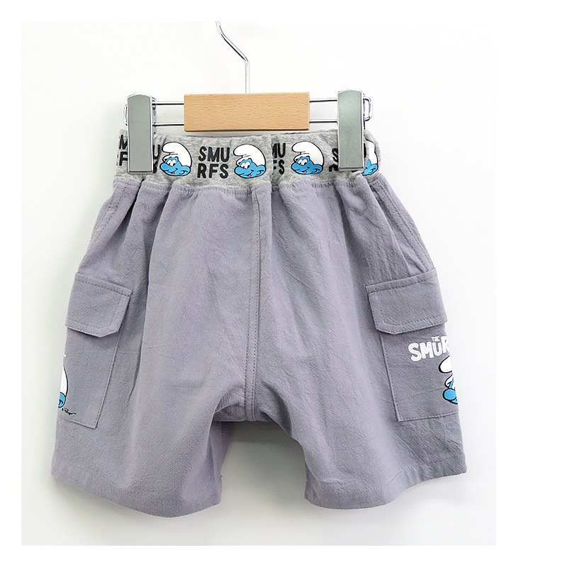 子供服 ボトムス スマーフ 夏 デザイン ハーフパンツ (80-130cm)【SMURFS】 子供服 キッズ ベビー 二次加工 半ズボン ズボン パンツ 夏服 男の子 女の子 おしゃれ アニメ キャラクター 80cm 90cm 95cm 100cm 110cm 120cm 130cmポイント消化