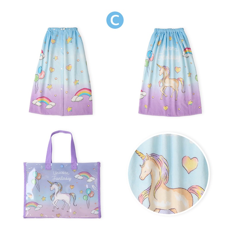 送料無料】 ラップタオル 80cm プールバッグ 2点セット スイムセット